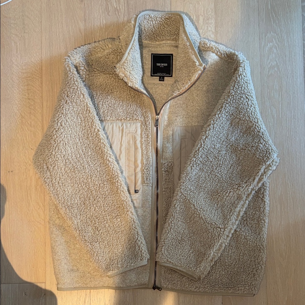 Todd Snyder Cream Sherpa Jacket